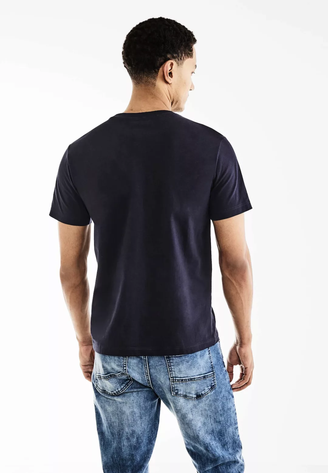 STREET ONE MEN T-Shirt, mit Rundhalsausschnitt günstig online kaufen