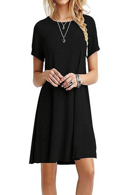 SEGUEN Sommerkleid Kurzärmelige Sommerkleider Casual Ladies Lässiges Sommer günstig online kaufen