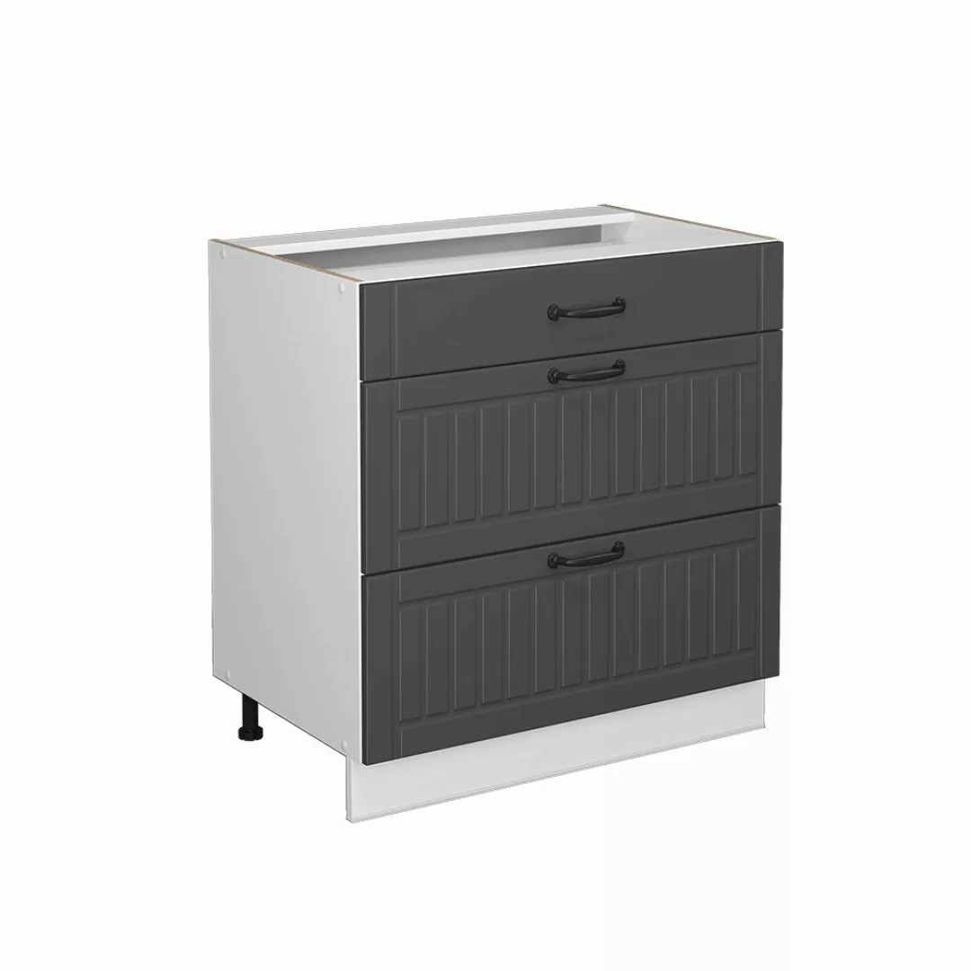 Vicco Midischrank Fame-Line, Anthrazit/Weiß, 80x81.6cm mit günstig online kaufen