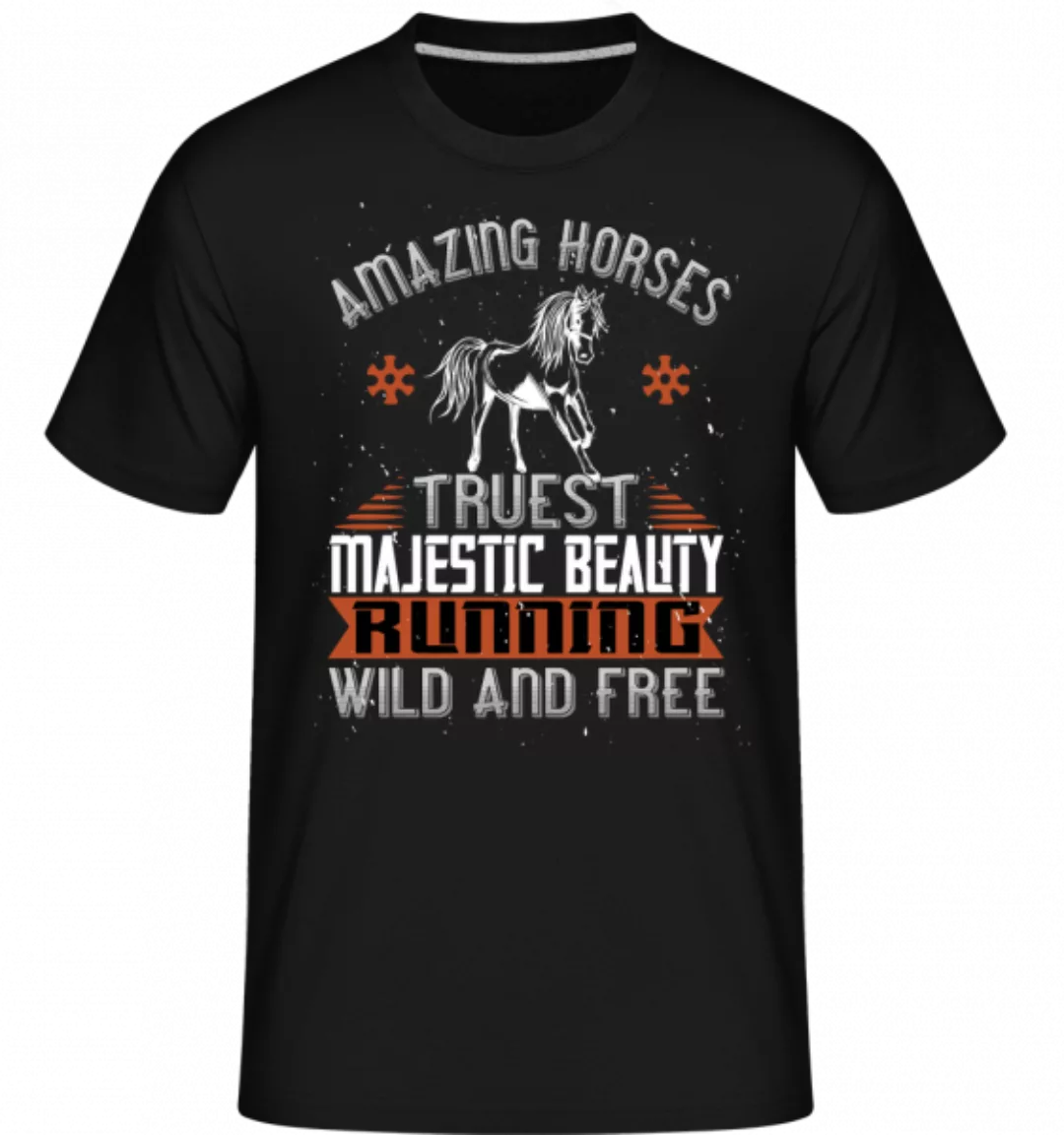 Amazing Horses Running Wild And Free · Shirtinator Männer T-Shirt günstig online kaufen