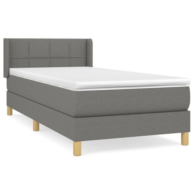 furnicato Bett Boxspringbett mit Matratze Dunkelgrau 100x200 cm Stoff (1-tl günstig online kaufen