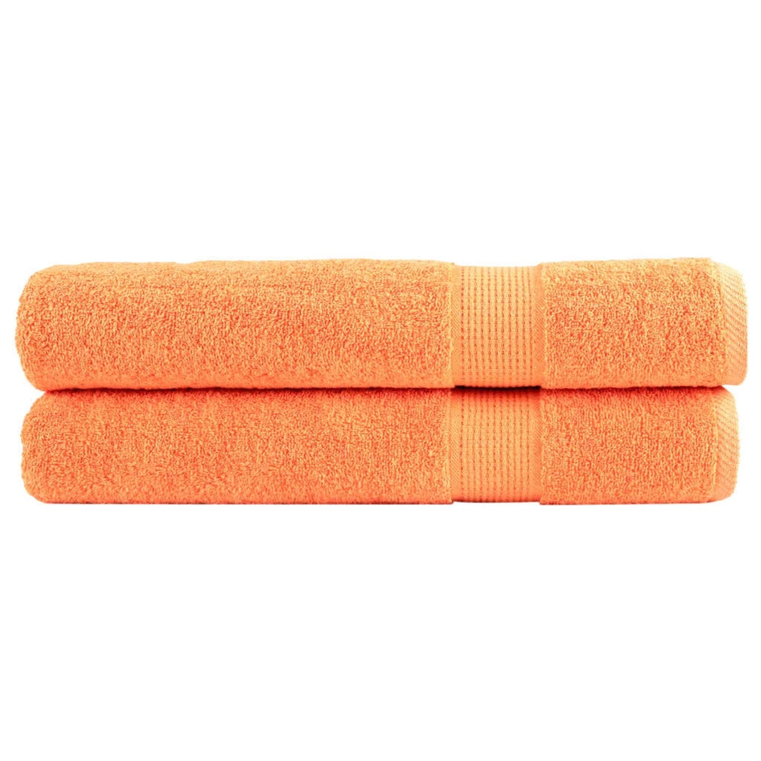 vidaXL Premium-Handtücher 2 Stk Orange 100x200 600g/m2 100% Baumwolle günstig online kaufen