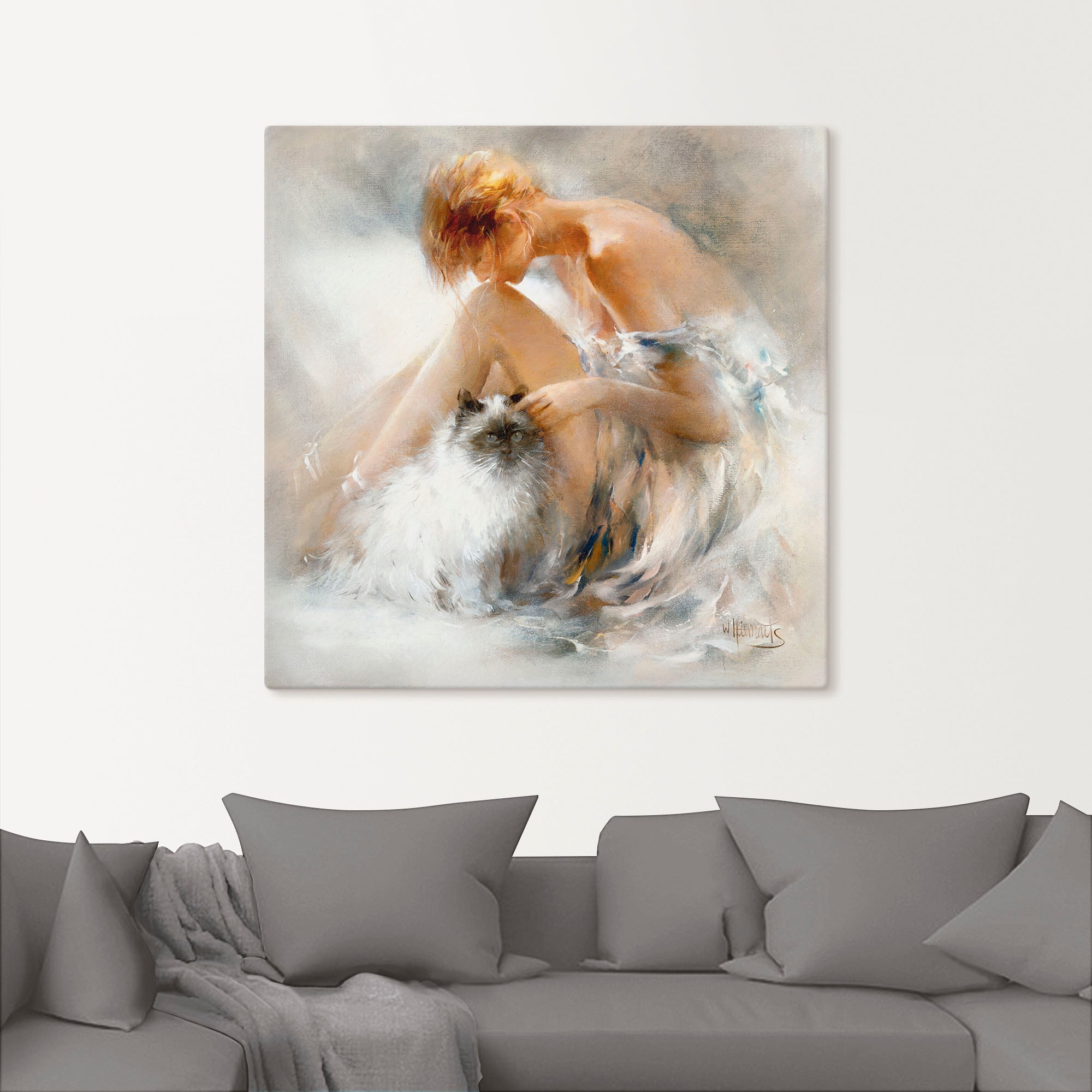 Artland Wandbild "Verlangen", Frau, (1 St.), als Leinwandbild, Poster, Wand günstig online kaufen