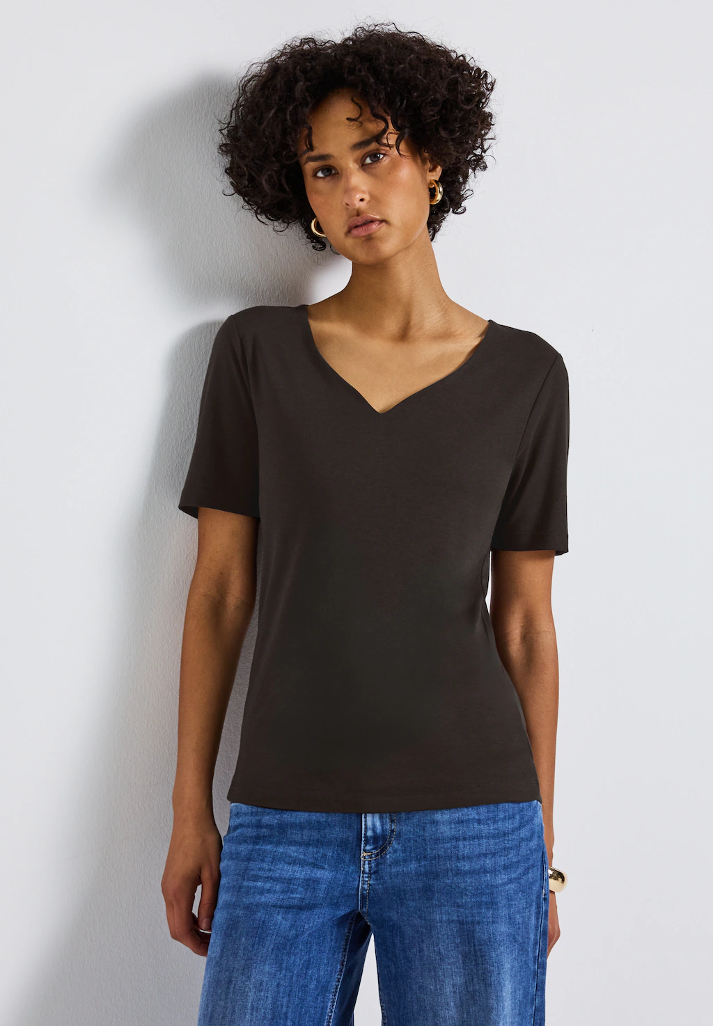 STREET ONE T-Shirt, mit Herzausschnitt günstig online kaufen