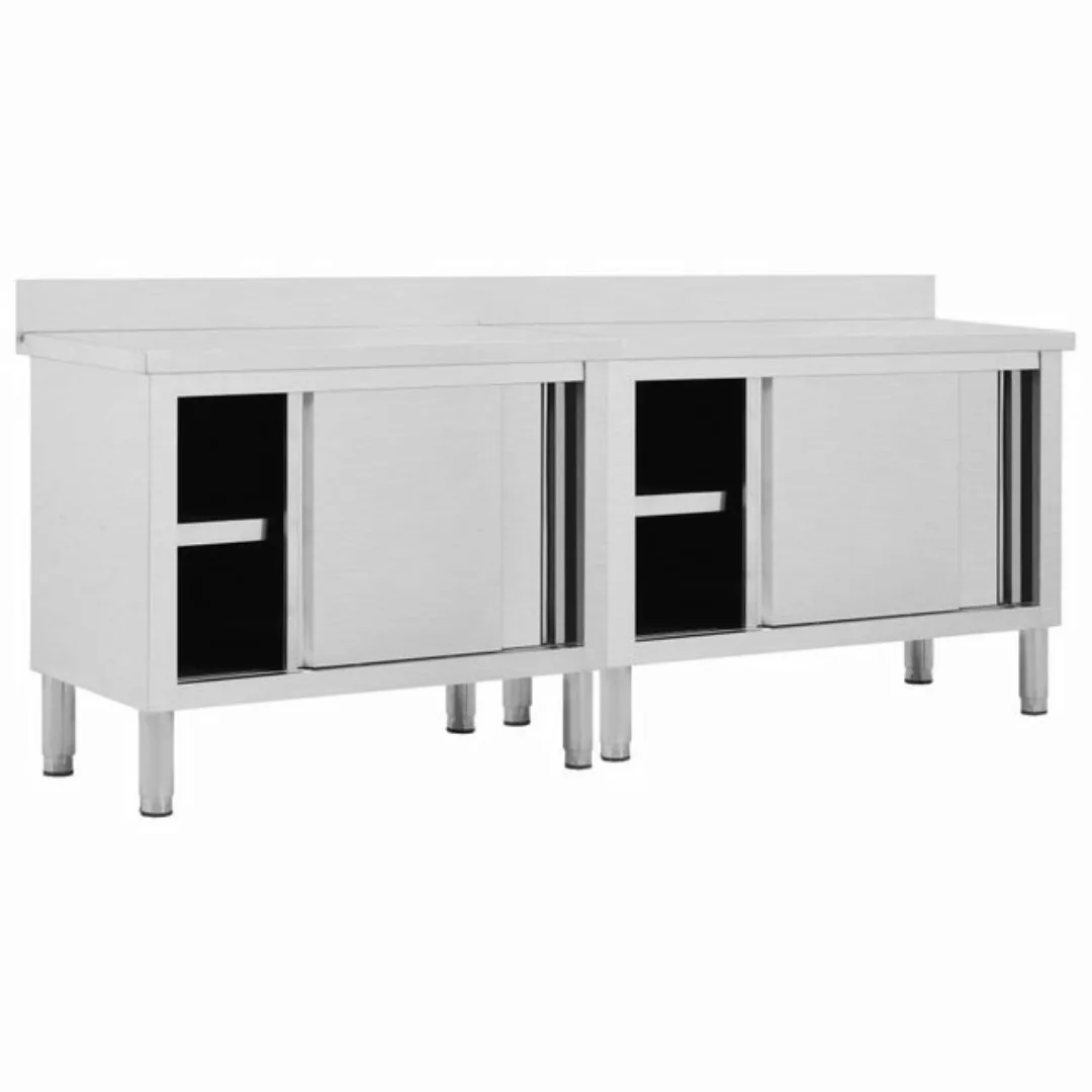 vidaXL Unterschrank Arbeitsschränke mit Schiebetüren 2 Stk 240x50x95-97 cm günstig online kaufen