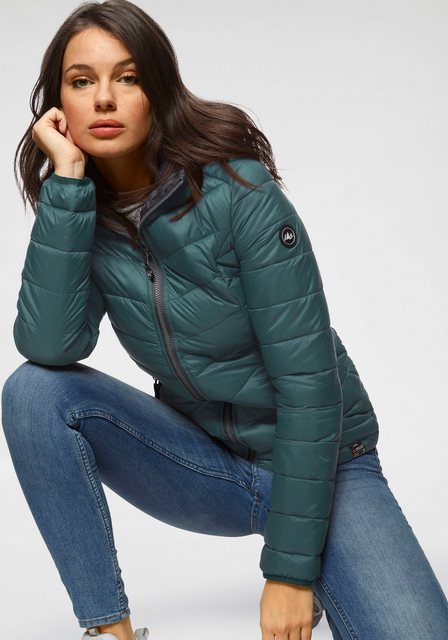 Polarino Steppjacke, mit Kapuze, für kühle Tage, aus leichtem Webmaterial, günstig online kaufen