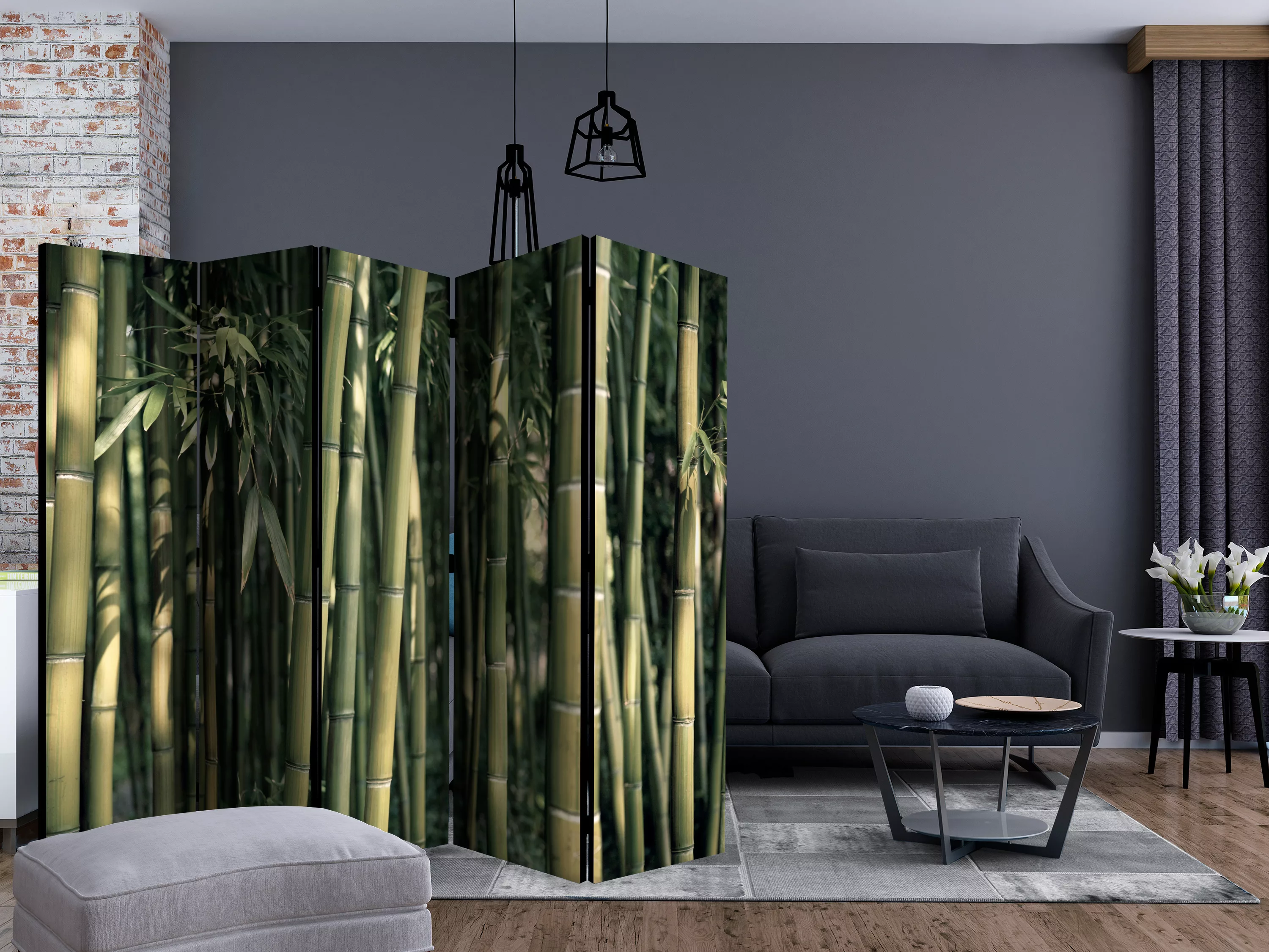 5-teiliges Paravent - Bamboo Exotic Ii [room Dividers] günstig online kaufen