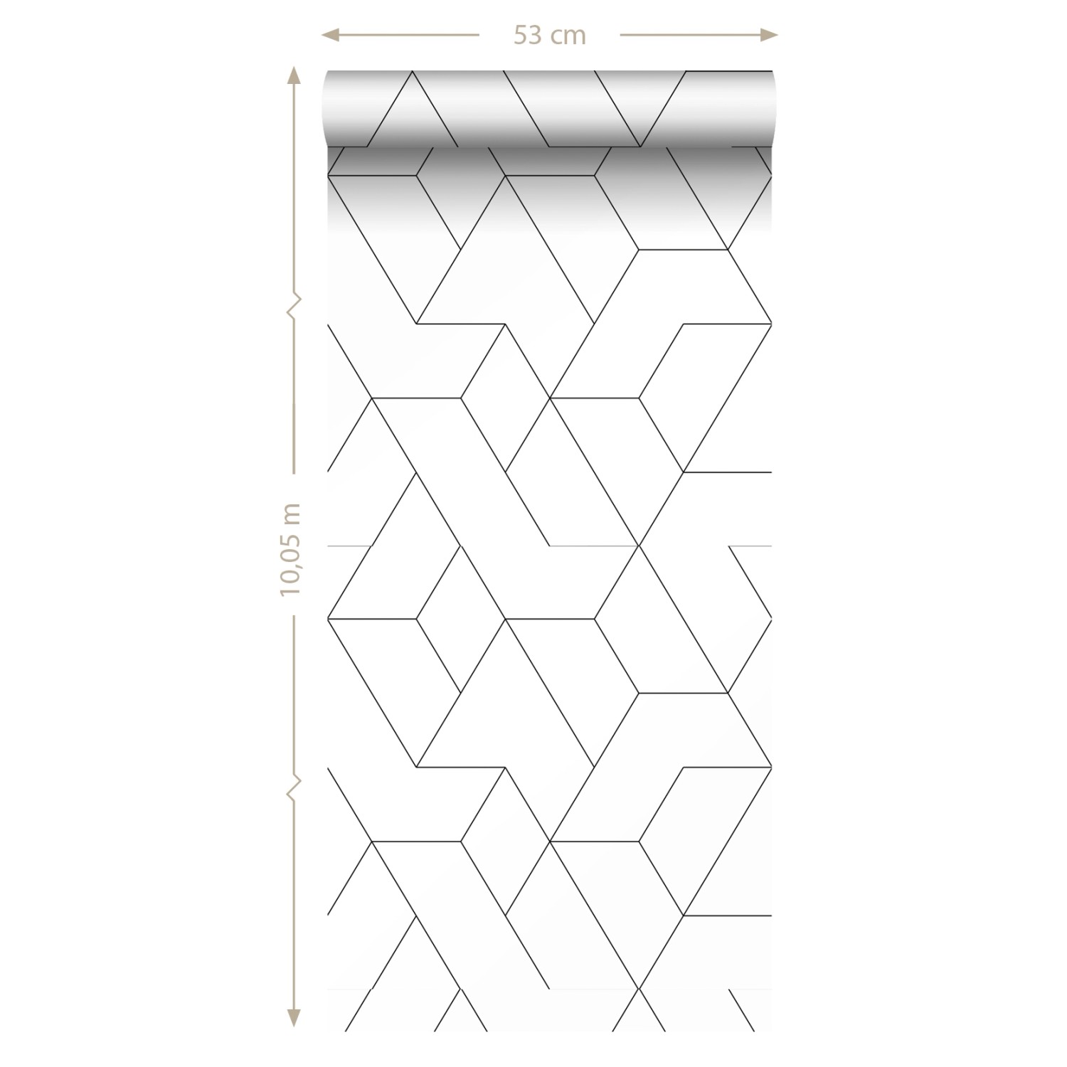 ESTAhome Tapete Grafische Linien Schwarz-Weiß 50 x 900 cm 139951 günstig online kaufen