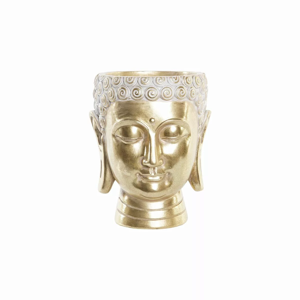 Blumentopf Dkd Home Decor Golden Buddha Harz (17,5 X 17,5 X 21 Cm) günstig online kaufen