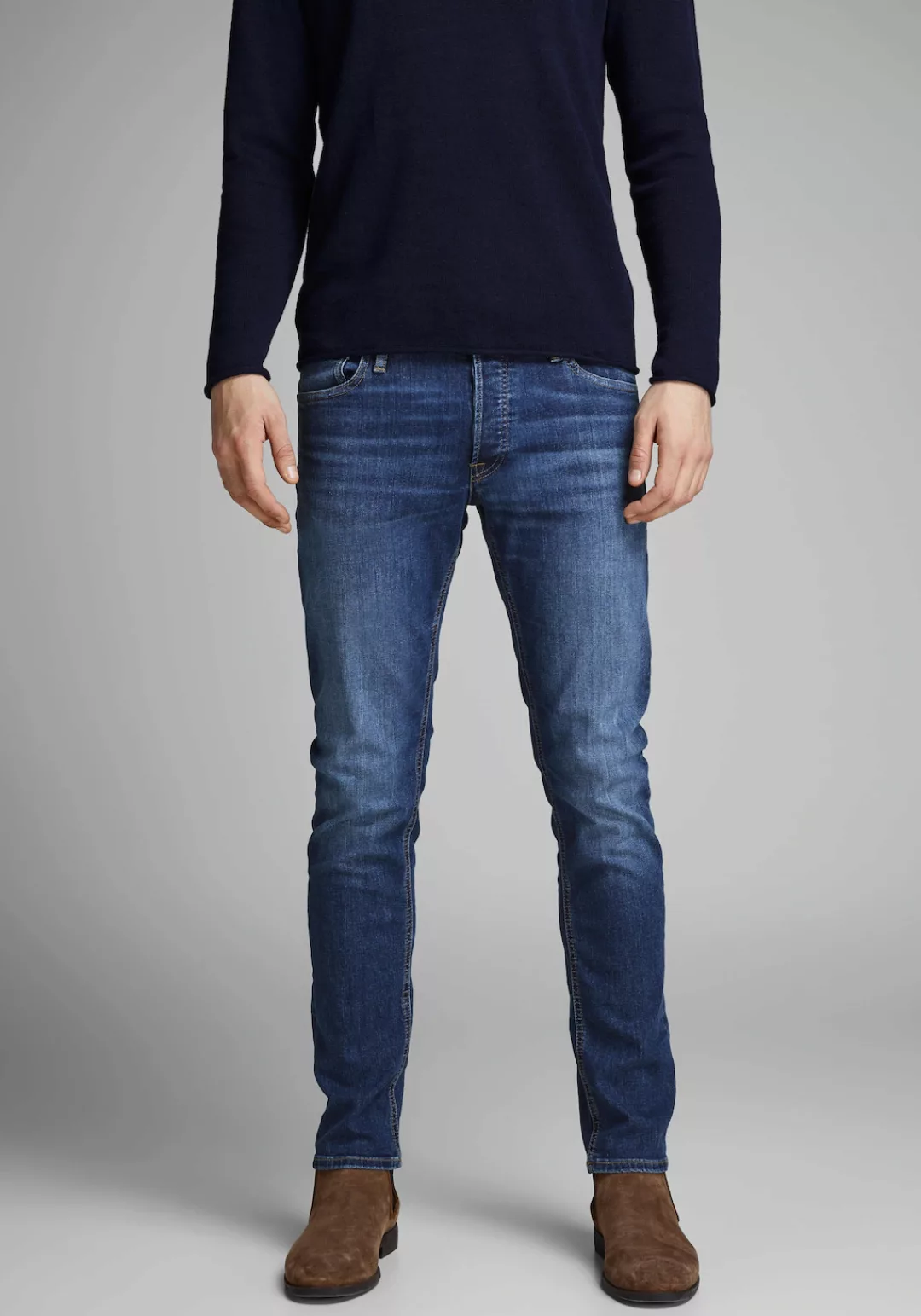 Jack & Jones Herren Jeans JJIGLENN JJORIGINAL AM 814 - Slim Fit - Blau - Bl günstig online kaufen