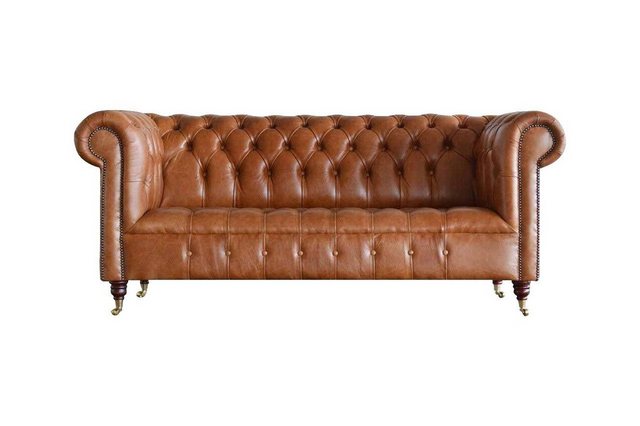 Xlmoebel Sofa Chesterfield Dreisitzer Sofa Polsterung Couch Braun, Hergeste günstig online kaufen