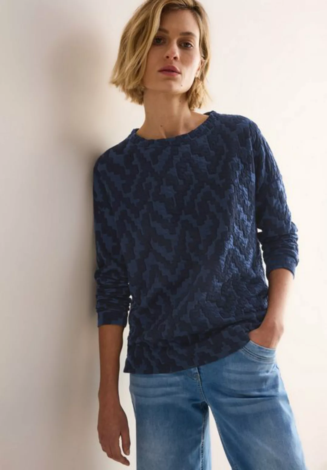 Cecil Jacquardpullover mit Jaquard Struktur günstig online kaufen