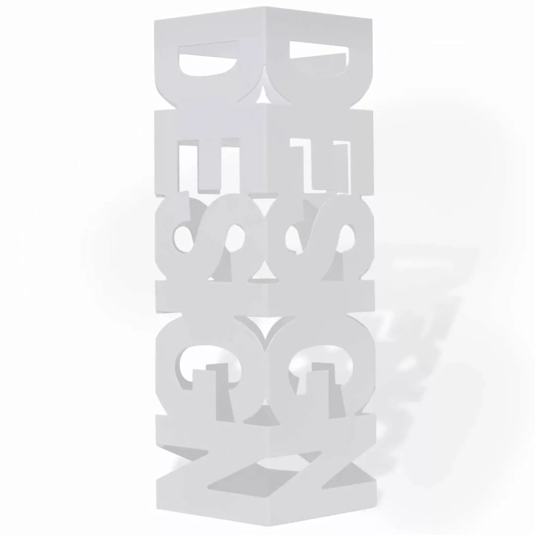 Schirmhalter Schirmständer Gehstöcke Stahl Weiß Quadratisch 48,5 Cm günstig online kaufen
