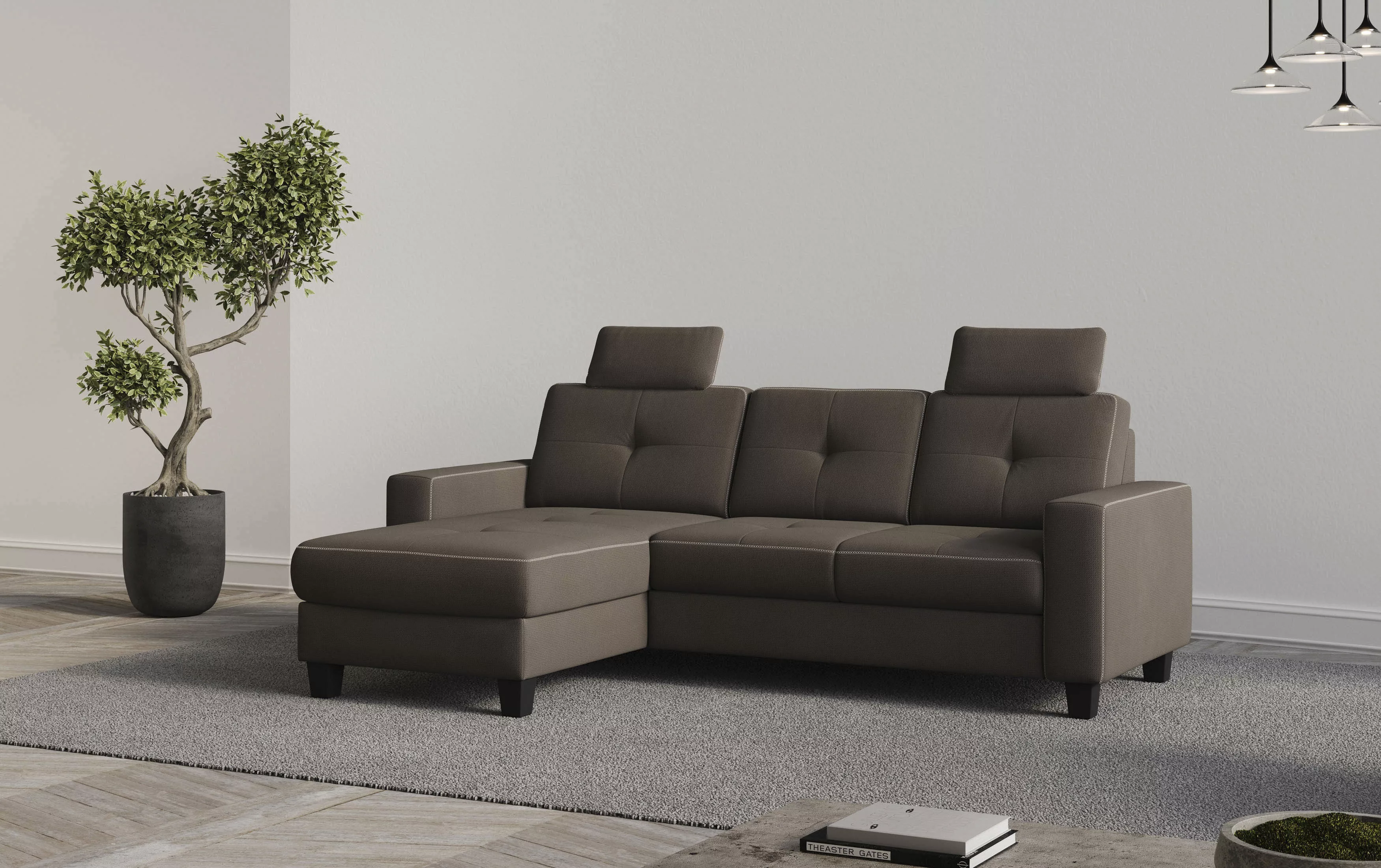 Places of Style Ecksofa "Varese", wahlweise mit Bettfunktion und Bettkasten günstig online kaufen