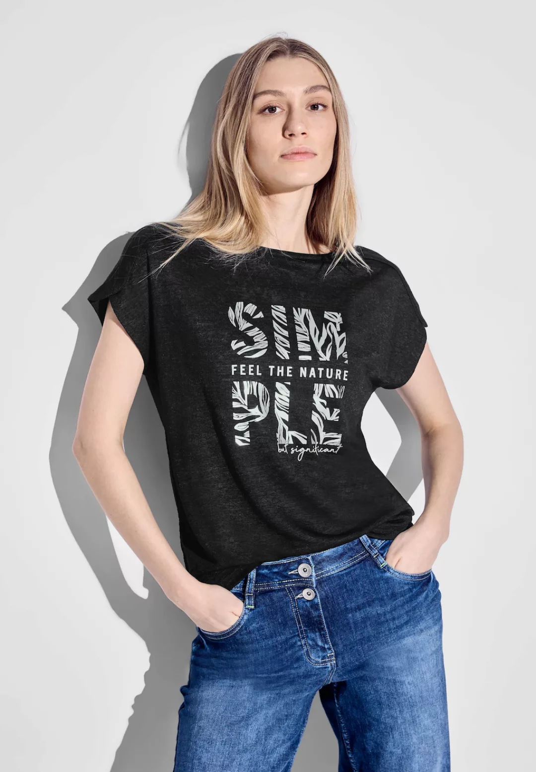 Cecil T-Shirt mit Wording-Print günstig online kaufen