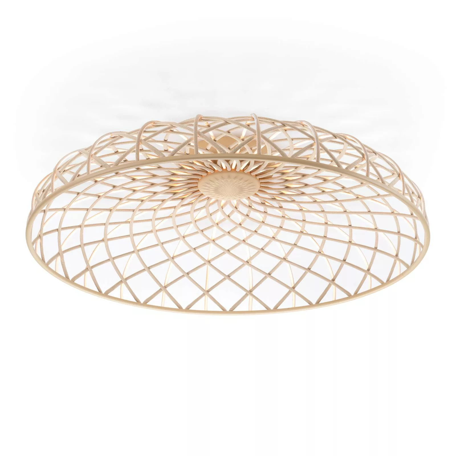 FLOS LED-Deckenlampe Skynest hellbraun Ø 90,4 cm Kunststoff günstig online kaufen