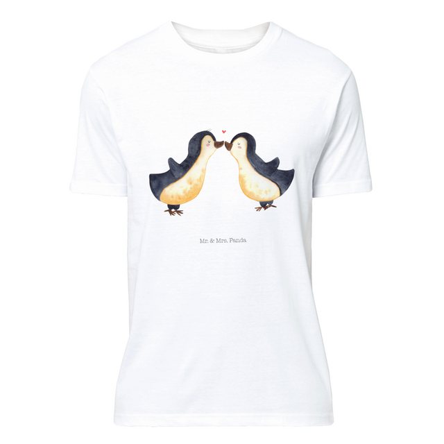 Mr. & Mrs. Panda T-Shirt Pinguin Liebe - Weiß - Geschenk, Nachthemd, Hochze günstig online kaufen