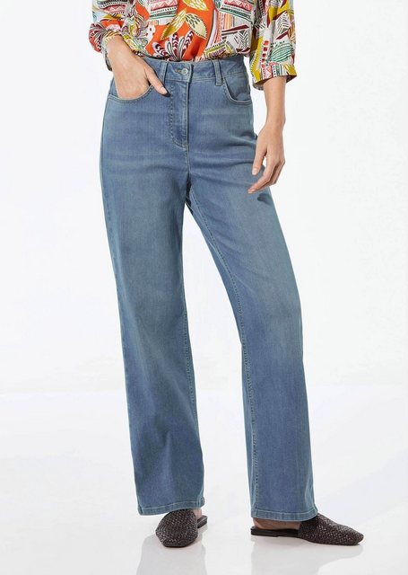 GOLDNER Bequeme Jeans Denim Jeans mit weitem Bein günstig online kaufen