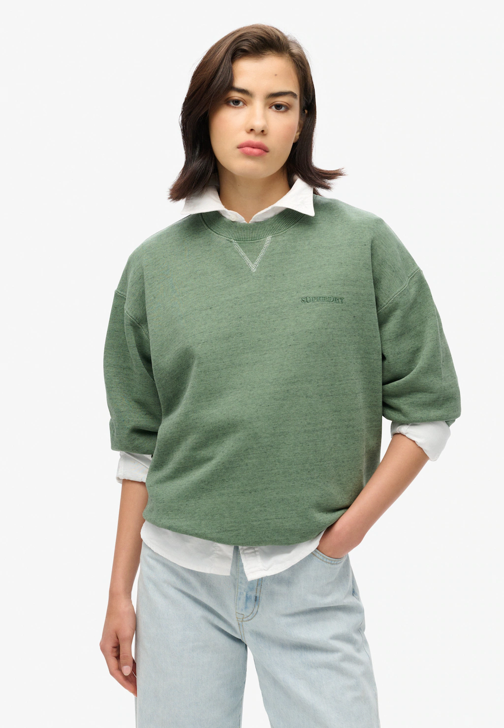 Superdry Sweatshirt ESSENTIAL LOGO OVERDYED SWEAT günstig online kaufen