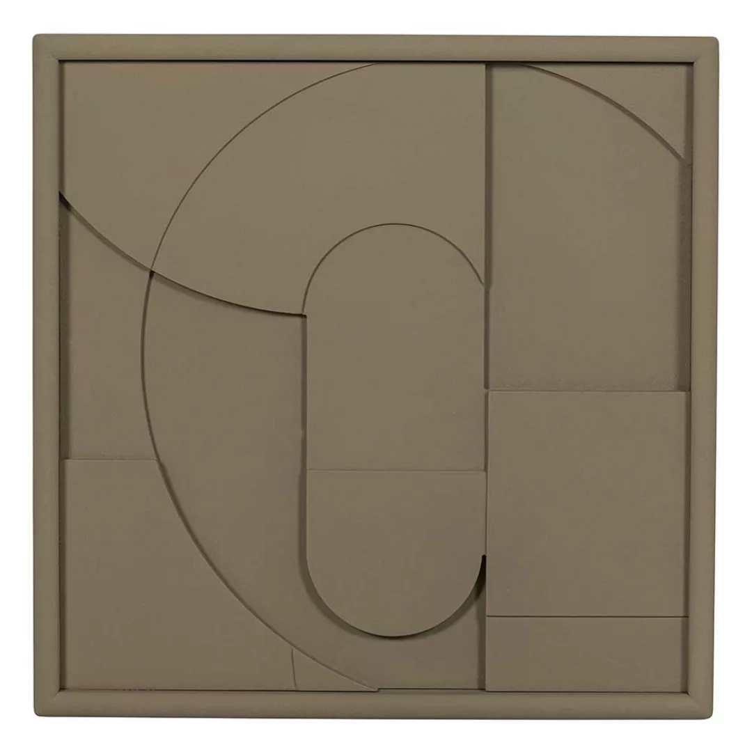Wanddeko Wohnzimmer in Graugrün geometrischem Muster günstig online kaufen