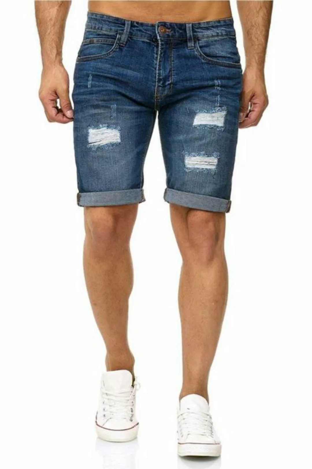 Indicode Shorts KADEN HOLES mit Used-Look & Destroyed Effekt günstig online kaufen