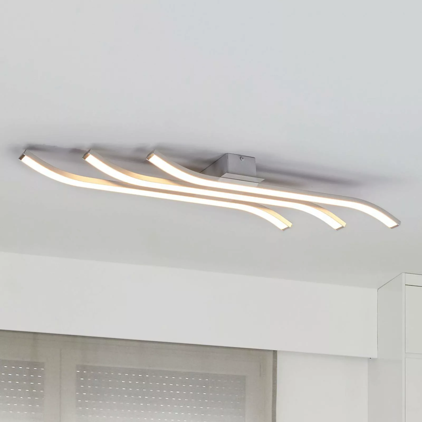 LED-Deckenlampe Largo 3-flg.83 cm alu günstig online kaufen