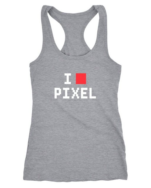 MoonWorks Tanktop Damen Tanktop I Love Pixel Racerback Moonworks® günstig online kaufen