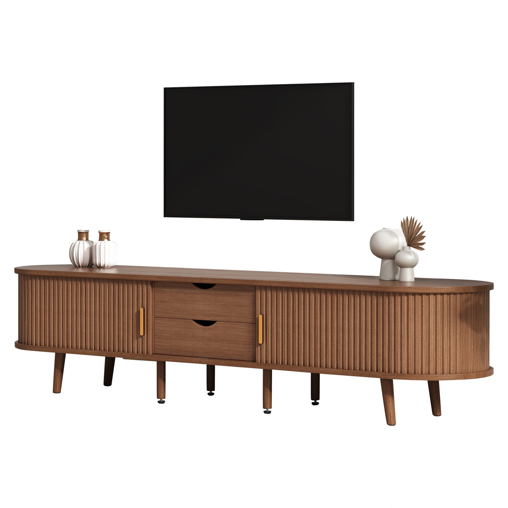 OKWISH Lowboard mit Stauraum, Holzmaserung (Wohnzimmermöbel, günstig online kaufen