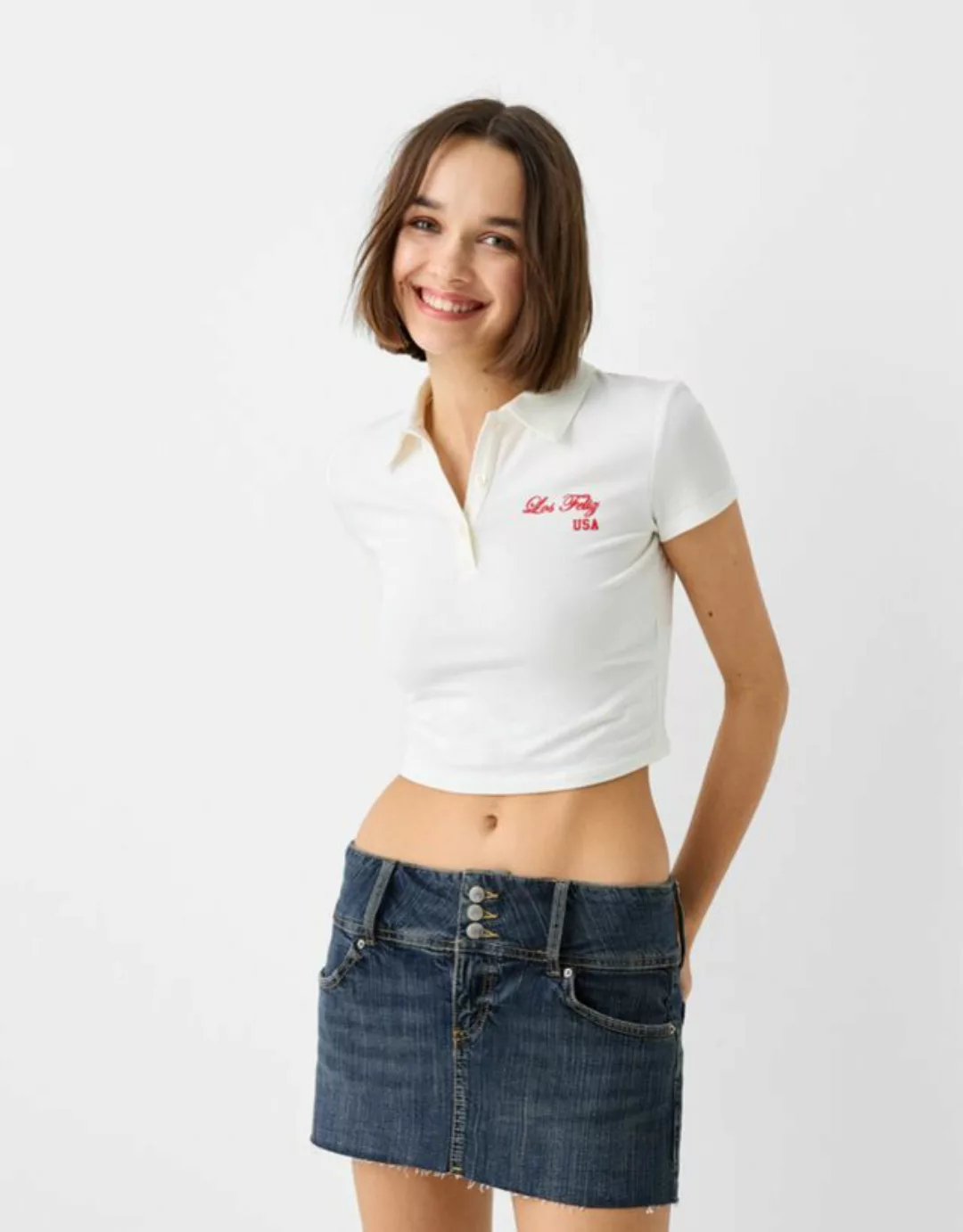 Bershka Mini-Hosenrock Damen 32 Blau günstig online kaufen