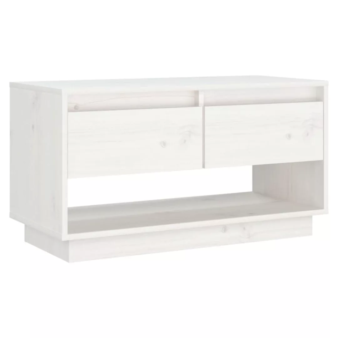 Vidaxl Tv-schrank Weiß 74x34x40 Cm Massivholz Kiefer günstig online kaufen