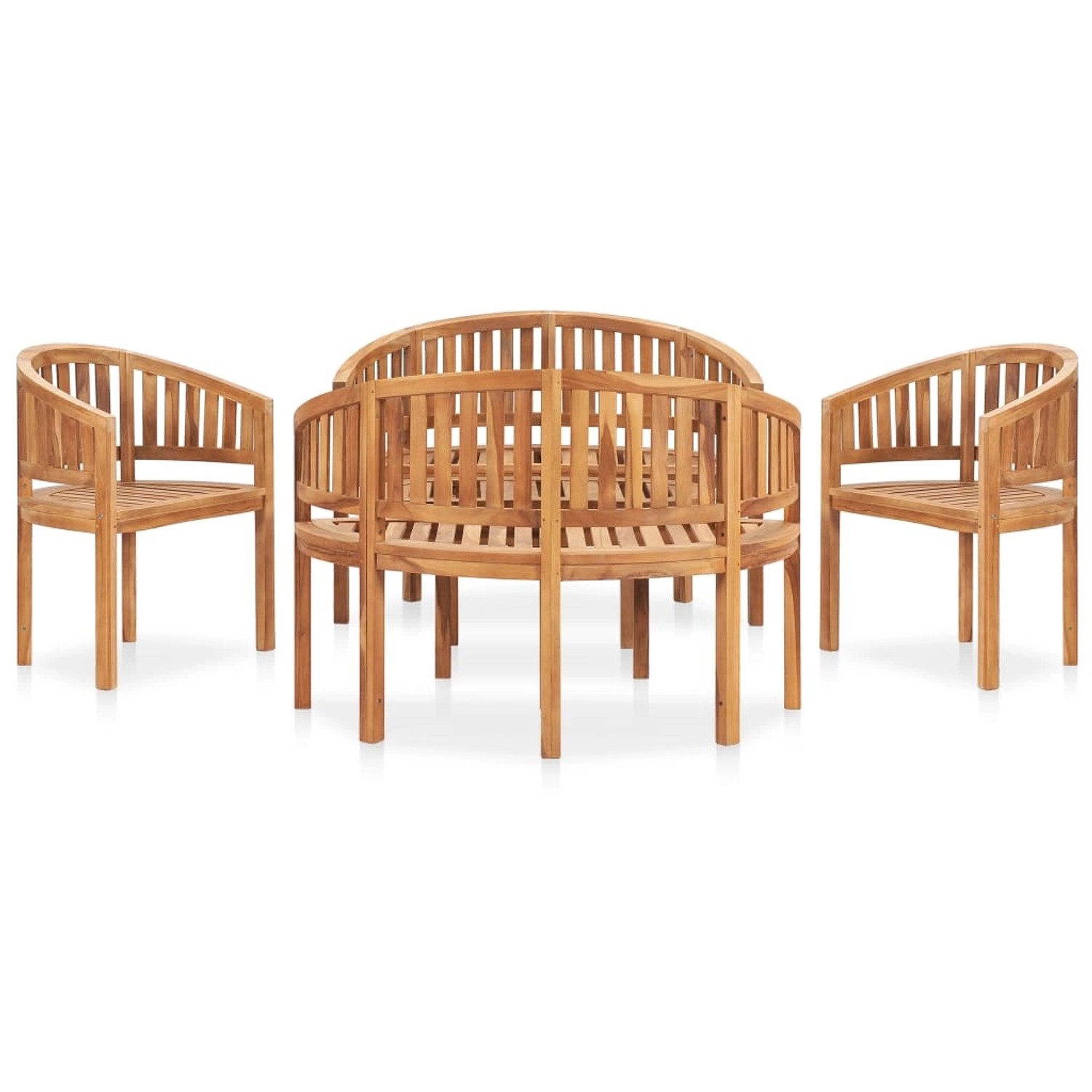 vidaXL 5-tlg Garten-Lounge-Set Massivholz Teak Modell 2 günstig online kaufen