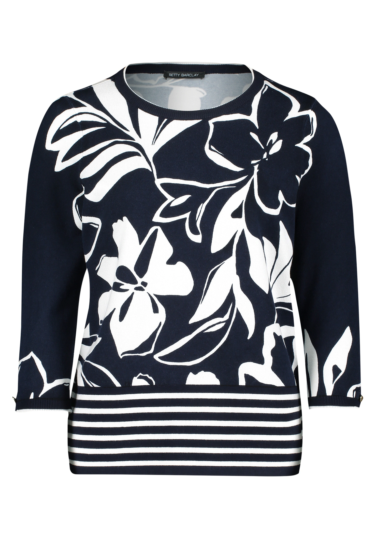 Betty Barclay Strickpullover "Betty Barclay Feinstrickpullover mit Blumenpr günstig online kaufen