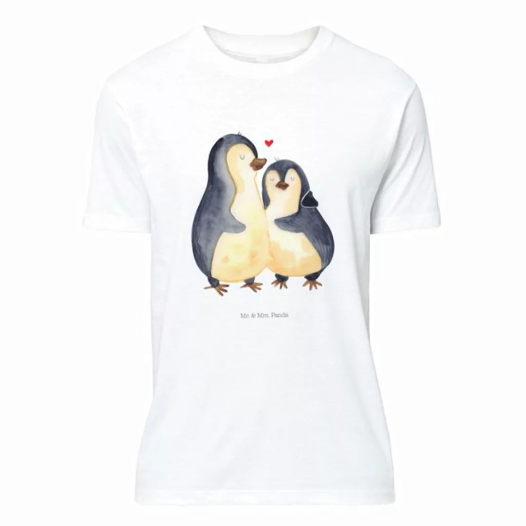 Mr. & Mrs. Panda T-Shirt Pinguin umarmend - Weiß - Geschenk, T-Shirt, Herrn günstig online kaufen