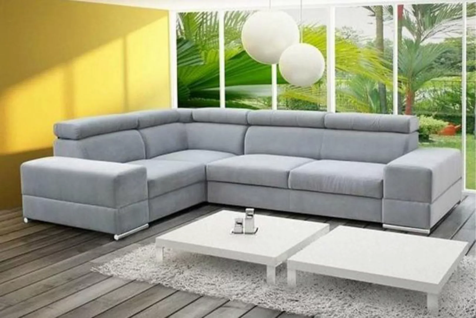 JVmoebel Ecksofa, Ecksofa Couch Sofas Textil Bett Funktion Design L Form Mo günstig online kaufen