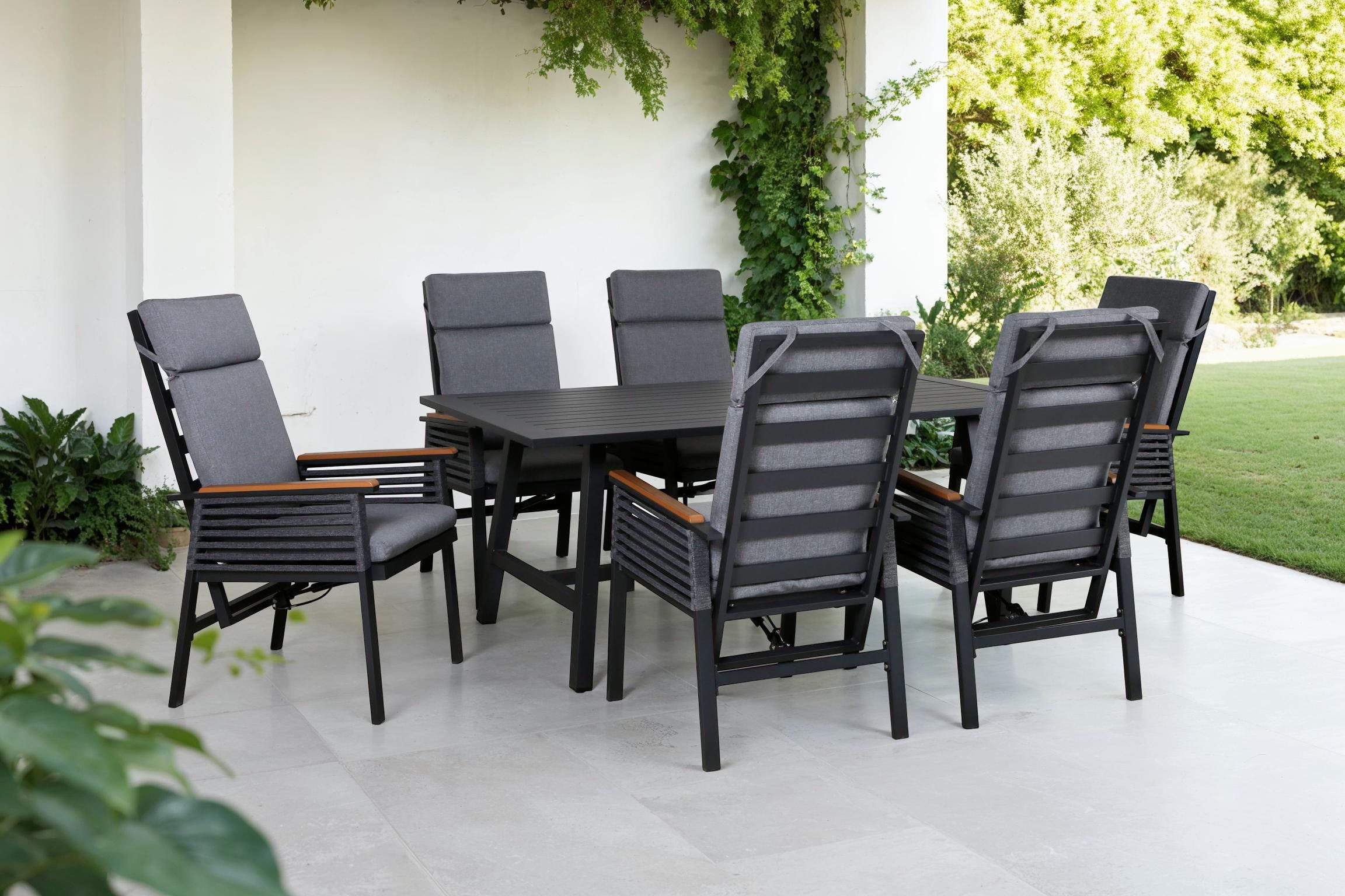 KONIFERA Garten-Essgruppe "Edessa Komfort", (Set, 13 tlg., 6x Stuhl mit Rüc günstig online kaufen