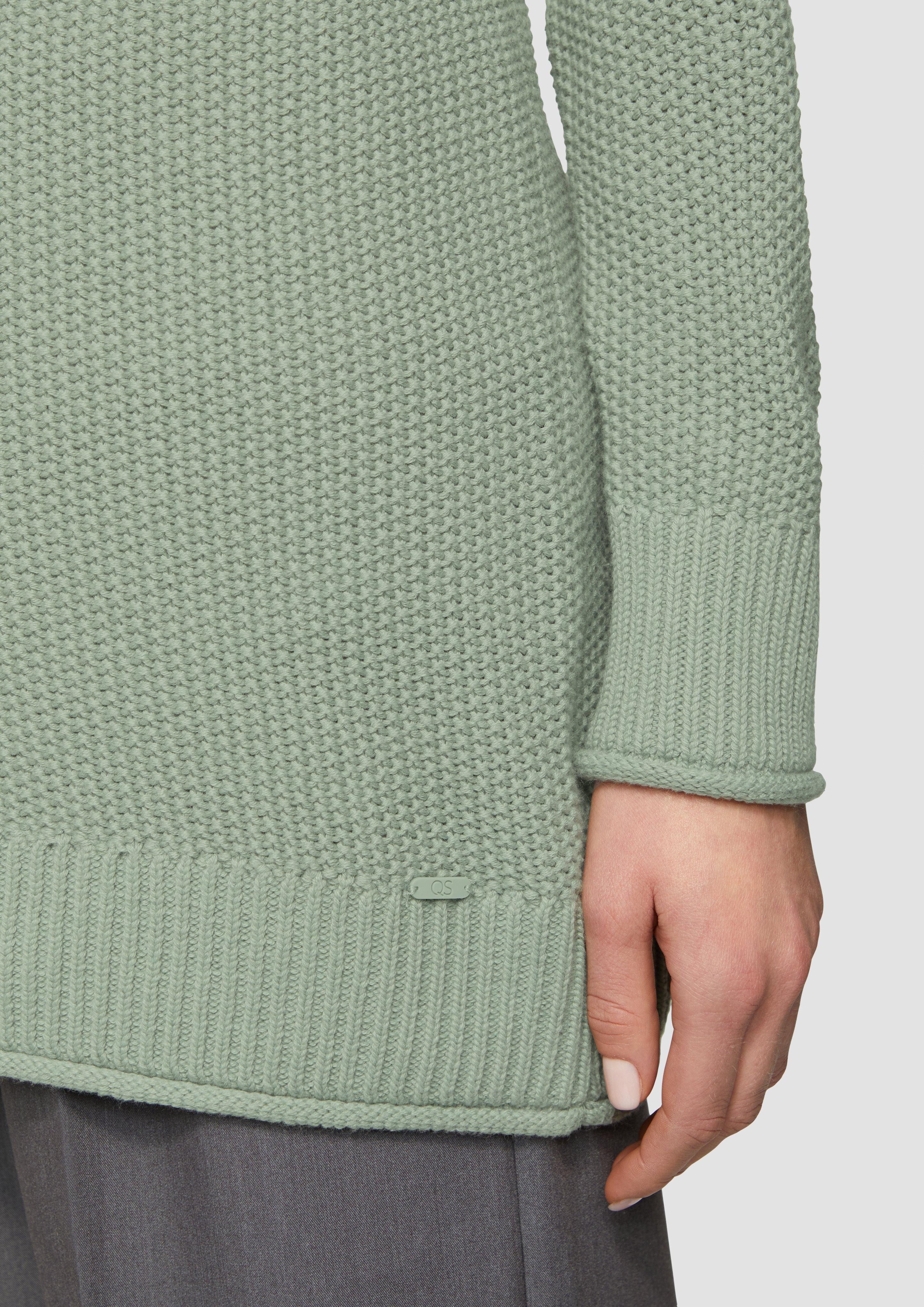 QS Funktionsjacke Lange Strickjacke mit Strukturmuster günstig online kaufen