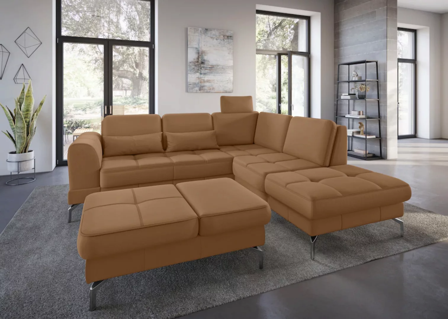 sit&more Ecksofa "Bendigo L-Form", inklusive Sitztiefenverstellung, Bodenfr günstig online kaufen