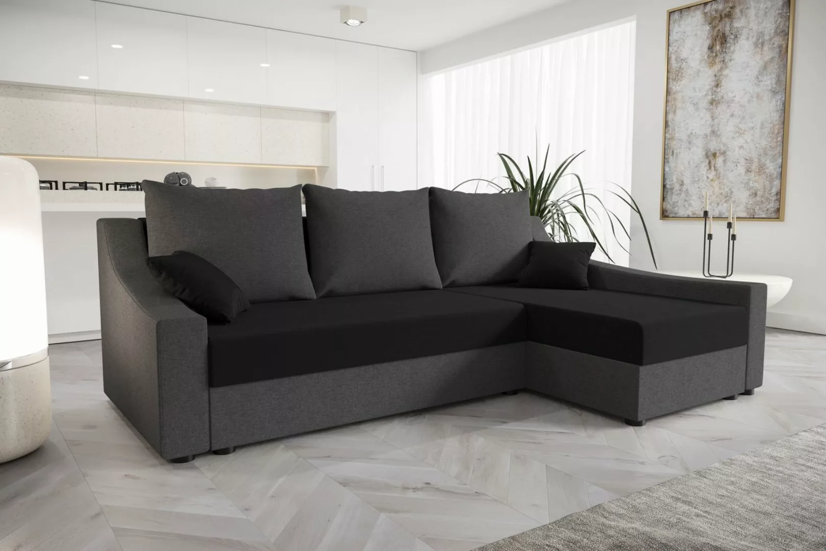 ALTDECOR Ecksofa ONTARI, Couch mit Schlaffunktion, Wohnzimmer - Wohnlandsch günstig online kaufen