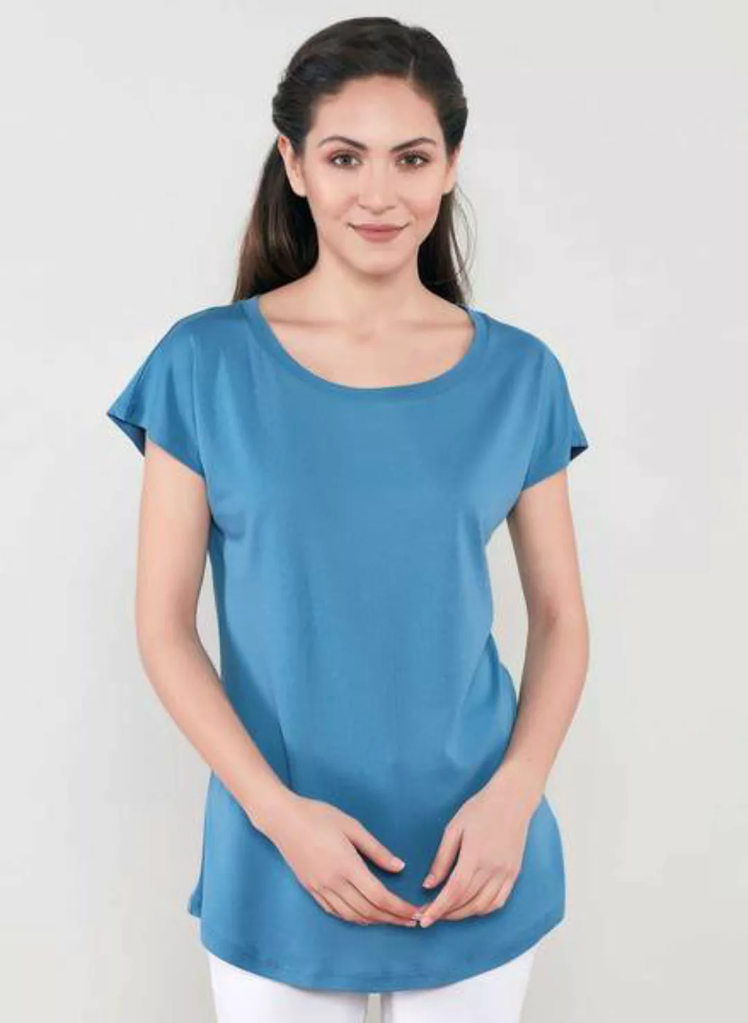 T-shirt Aus Tencel® Und Baumwolle günstig online kaufen
