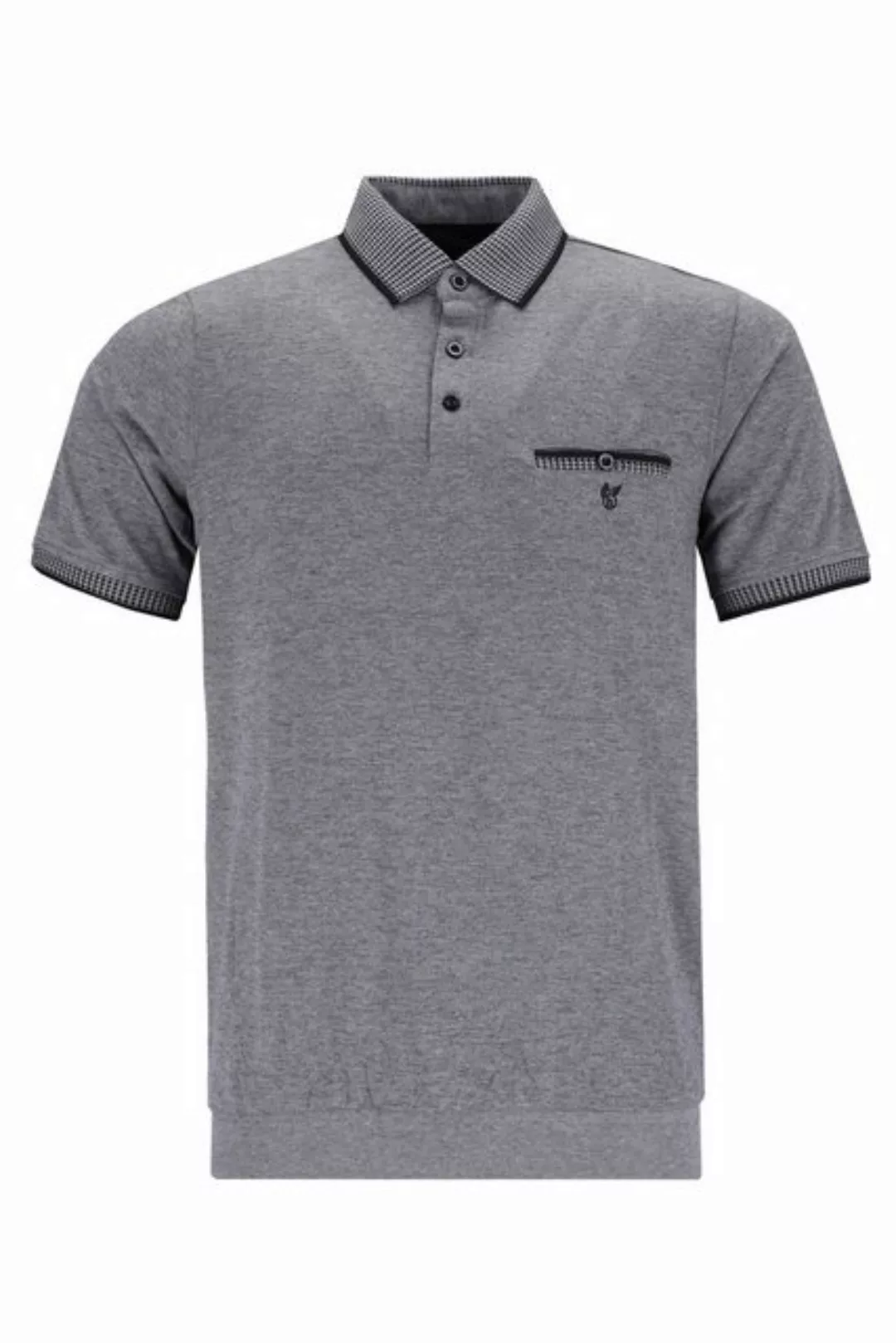 Hajo Poloshirt H Poloshirt Bund Stay FreshFeinpique schwarz günstig online kaufen