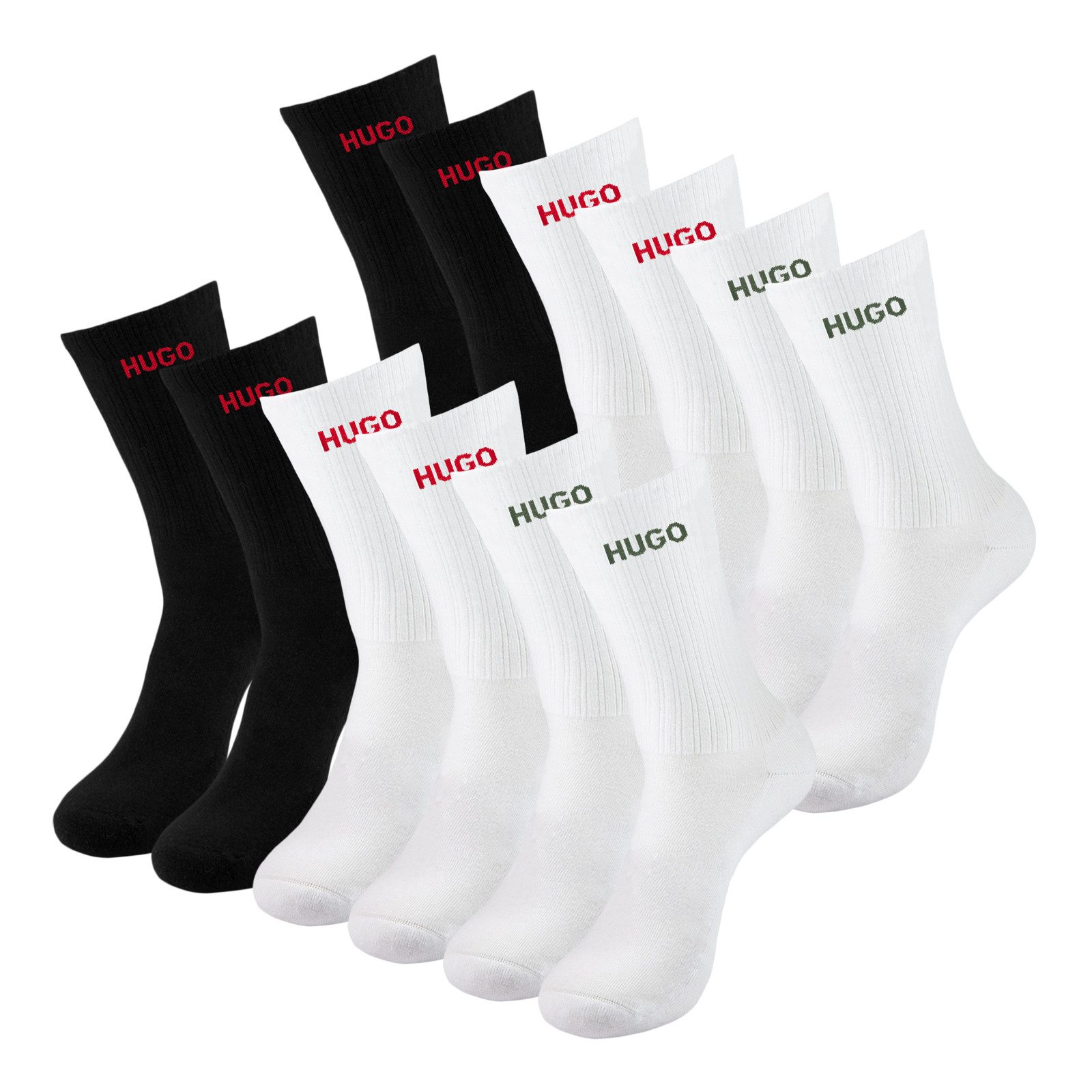 HUGO Socken 6P QS RIB LOGO günstig online kaufen