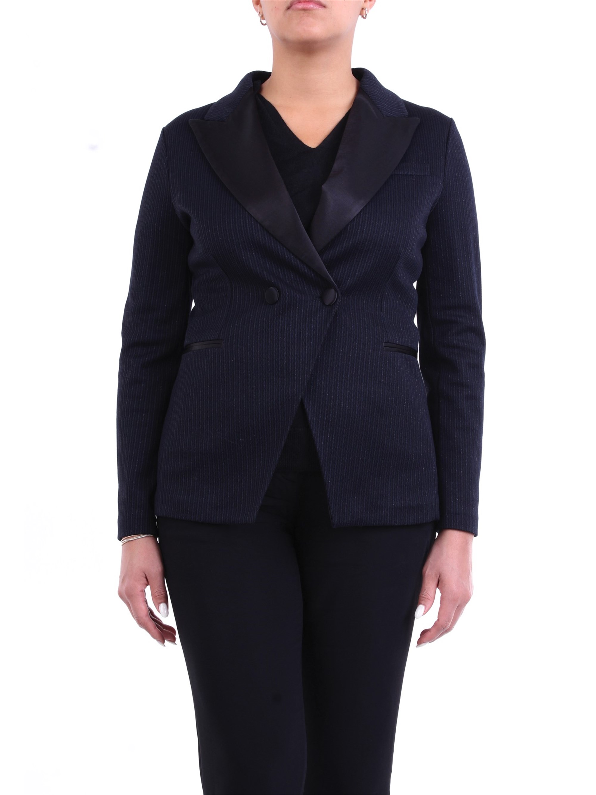 CIRCOLO Blazer Damen Mitternachtsblau und Schwarz günstig online kaufen