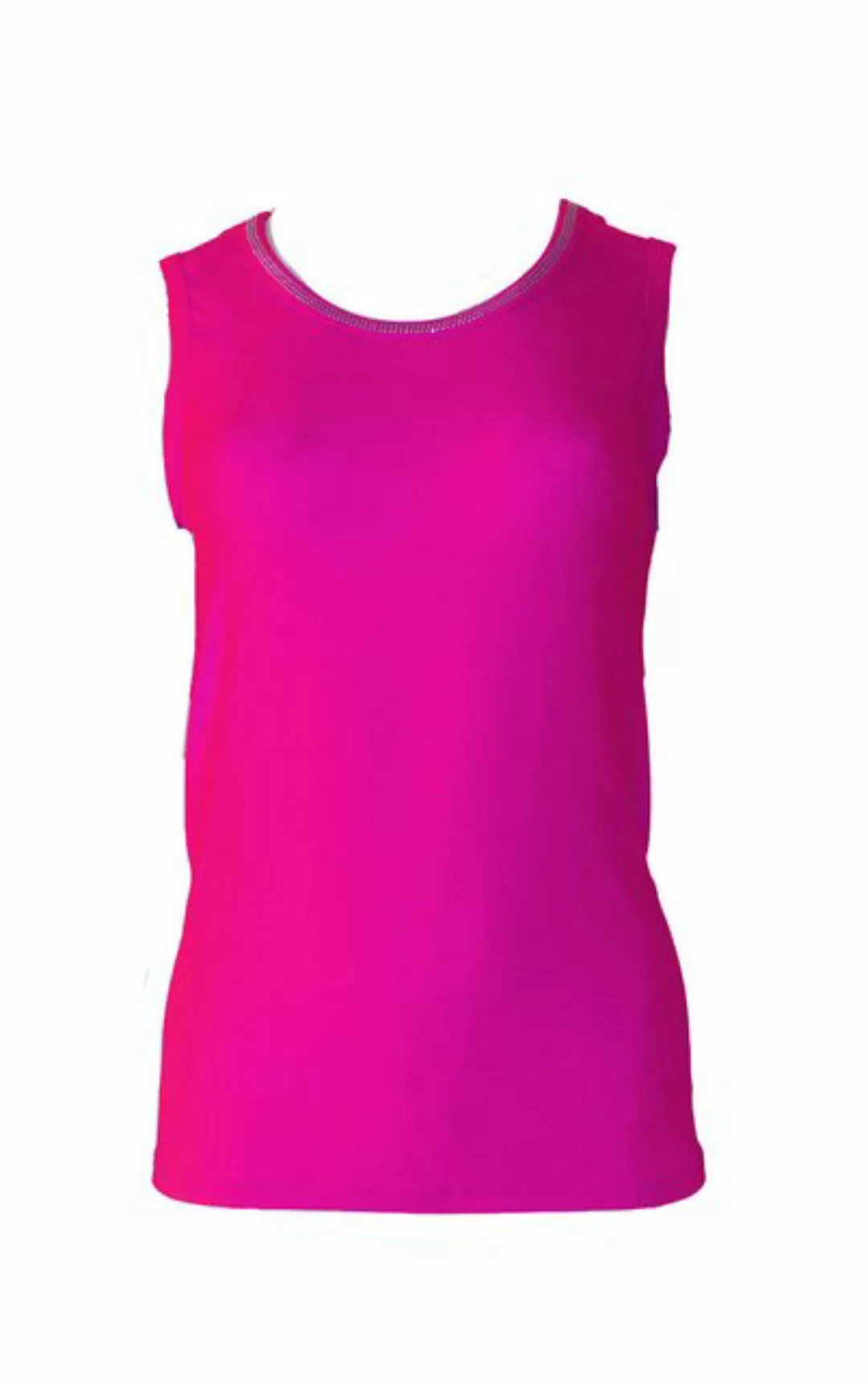 Passioni Tanktop Basic Top mit Glitzerrand und Rundhalsausschnitt günstig online kaufen