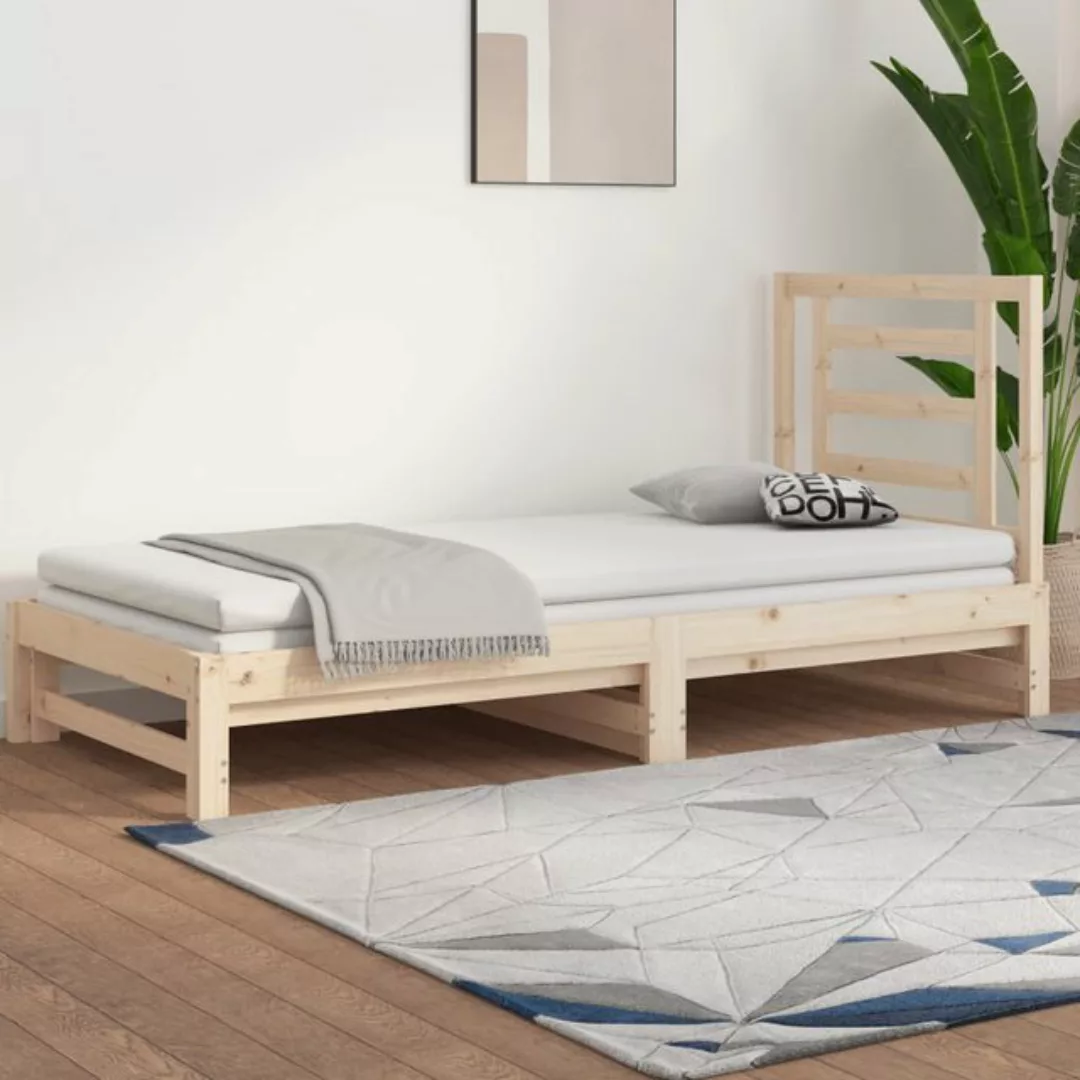 vidaXL Gästebett Gästebett Tagesbett Ausziehbar 2x90x200 cm Massivholz Kief günstig online kaufen