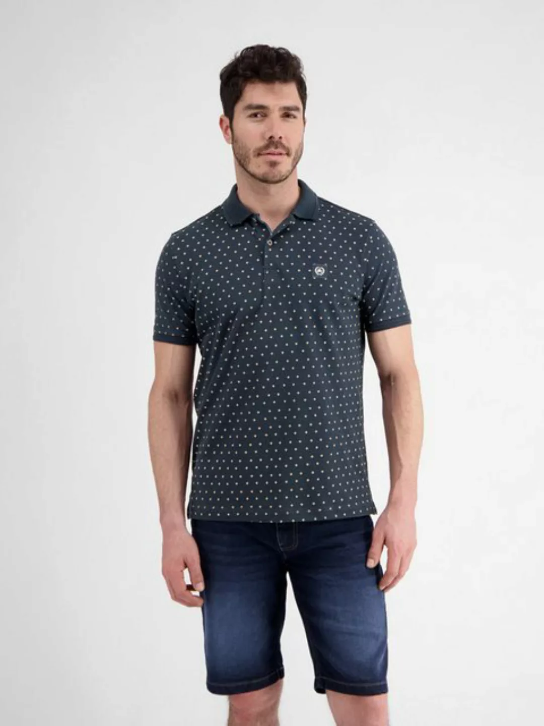 LERROS Poloshirt "LERROS Poloshirt mit Punkt-Print" günstig online kaufen