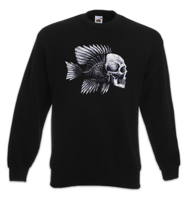 Urban Backwoods Sweatshirt Fish Skull Sweatshirt Skelett Fischskelett Fisch günstig online kaufen