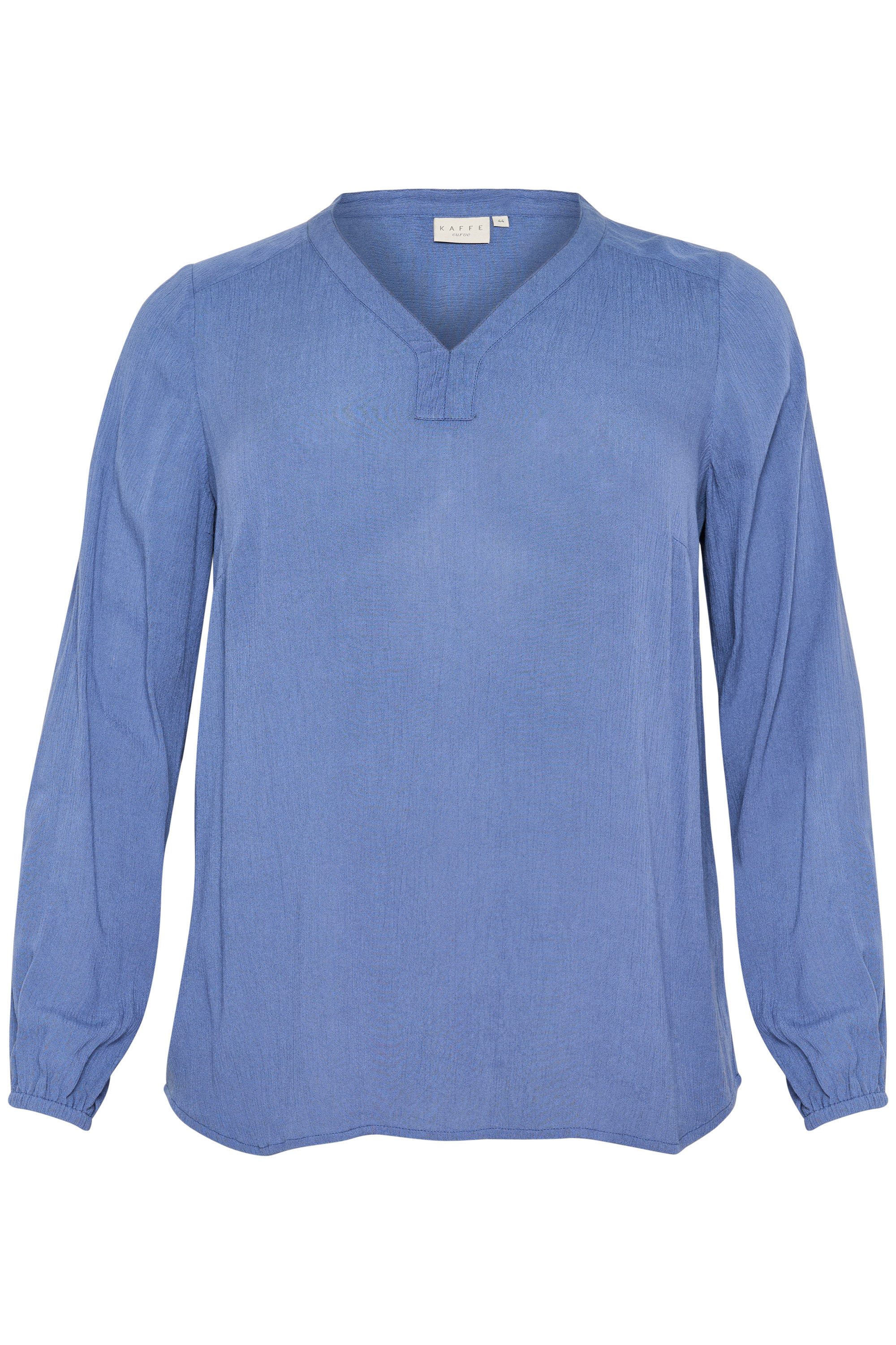 KAFFE Curve Langarmbluse Langarm-Bluse KCannia Große günstig online kaufen
