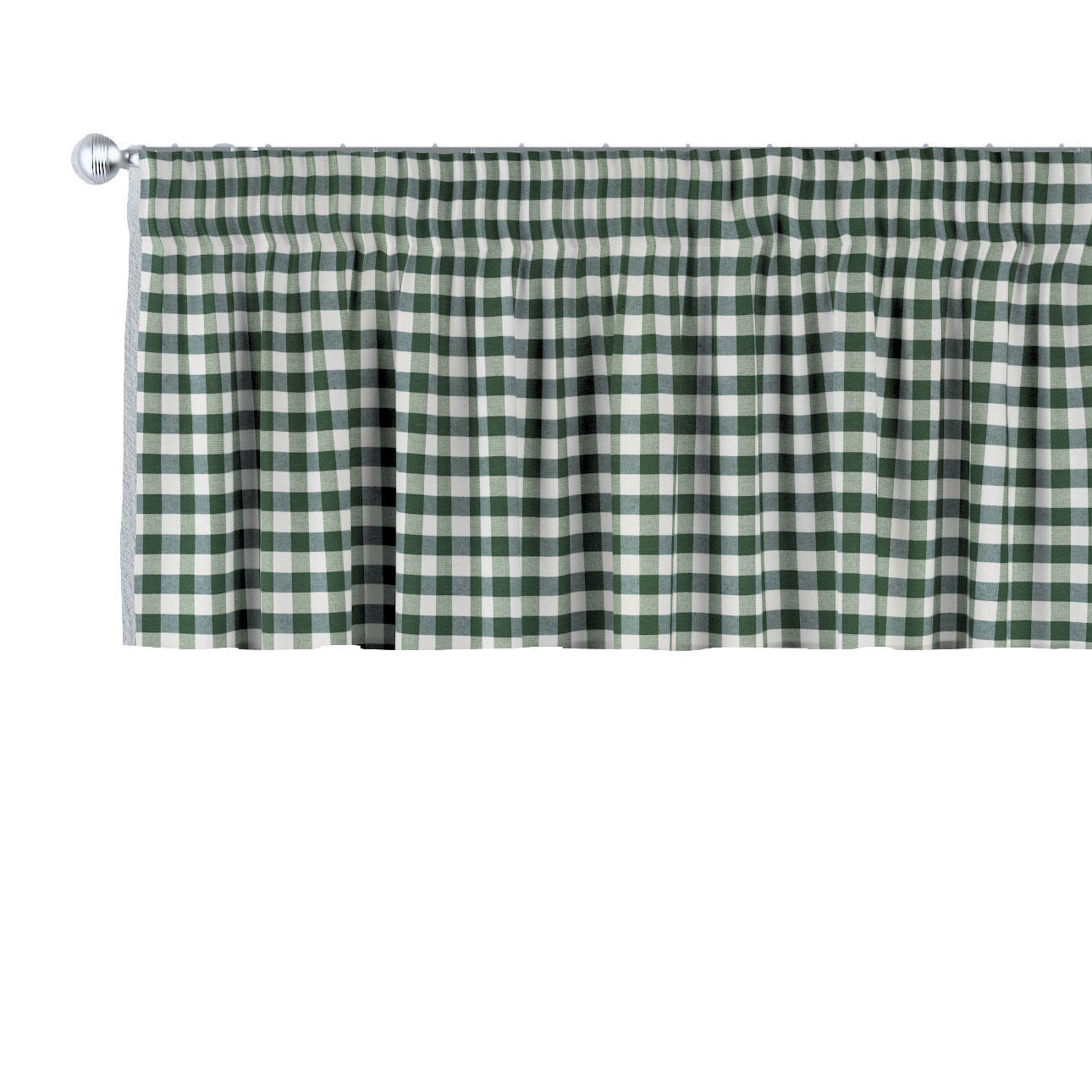 Kurzgardine mit Kräuselband, grün-ecru, 390 x 40 cm, Quadro (144-34) günstig online kaufen