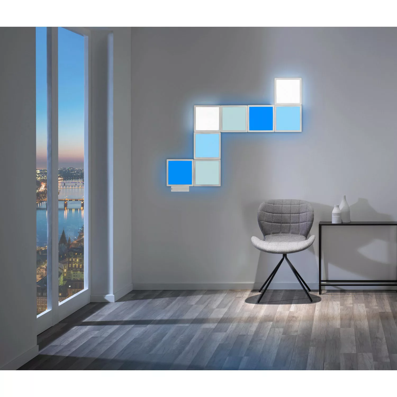 Wofi LED-Lichtkacheln Basis-Set 4er mit RGB Farbwechsel günstig online kaufen