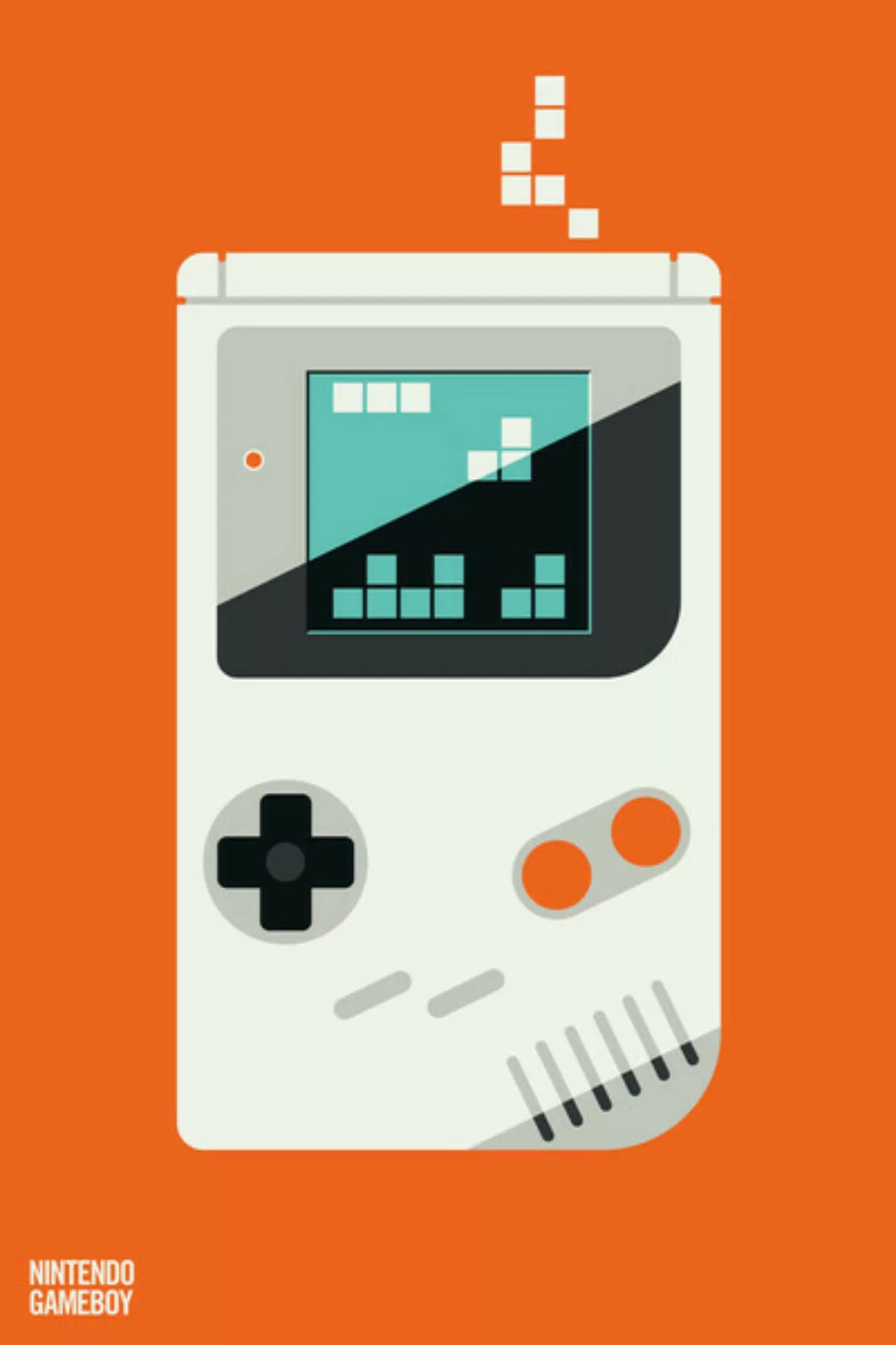 Poster / Leinwandbild - Icons Gameboy günstig online kaufen